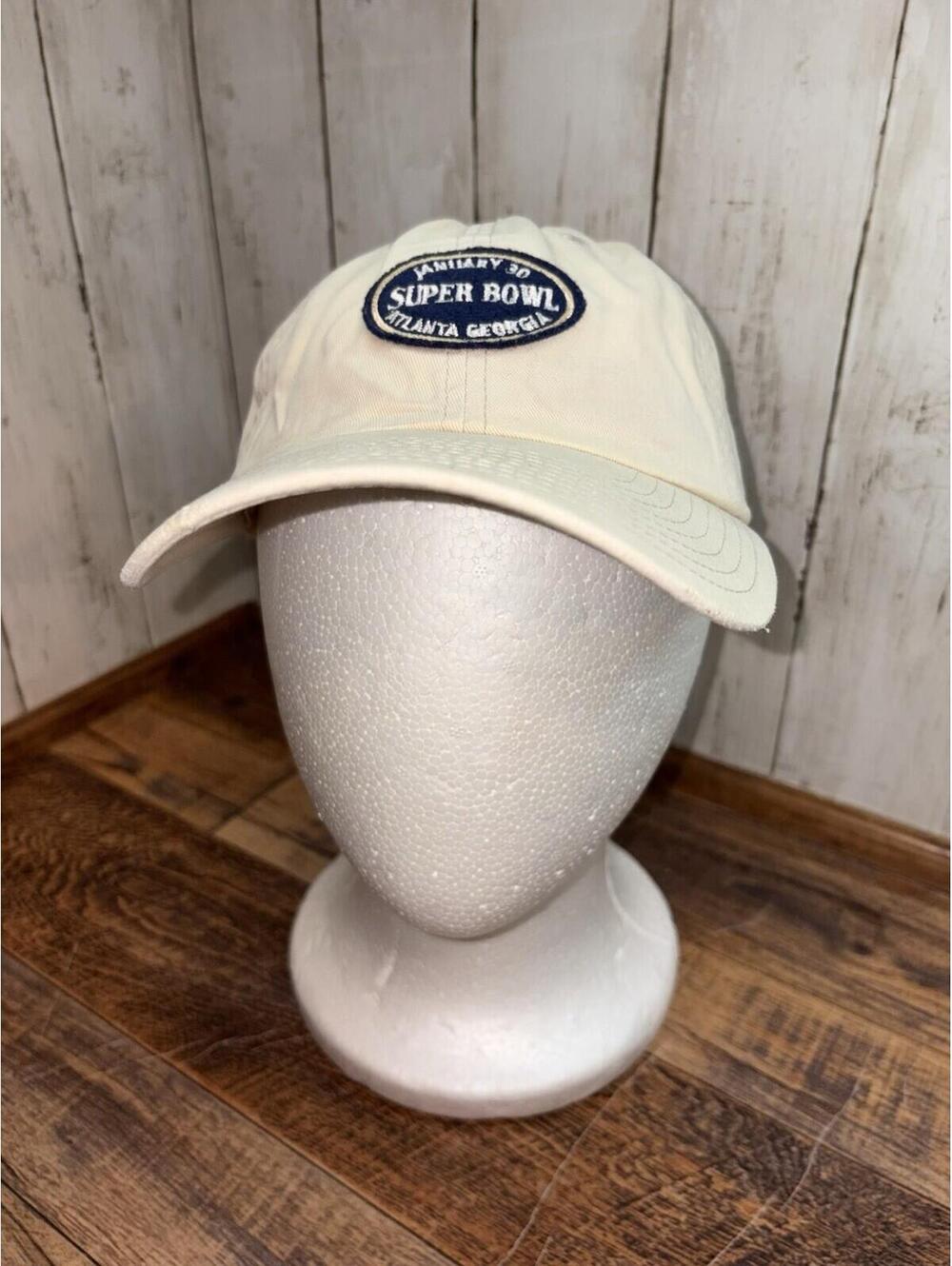 Vtg American Needle Super Bowl XXXIV 2000 Atlanta Strapback Hat USA Rams Y2K Cap
